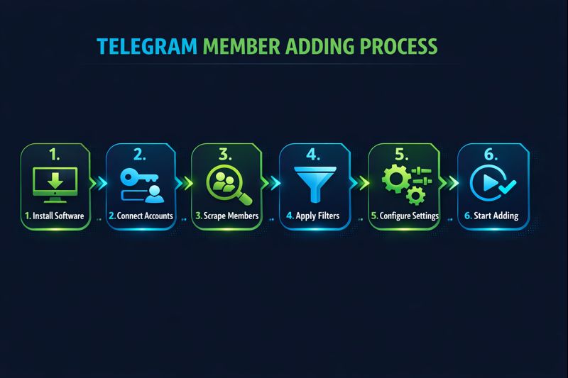 Step-by-step process to add members to telegram group using automation bot