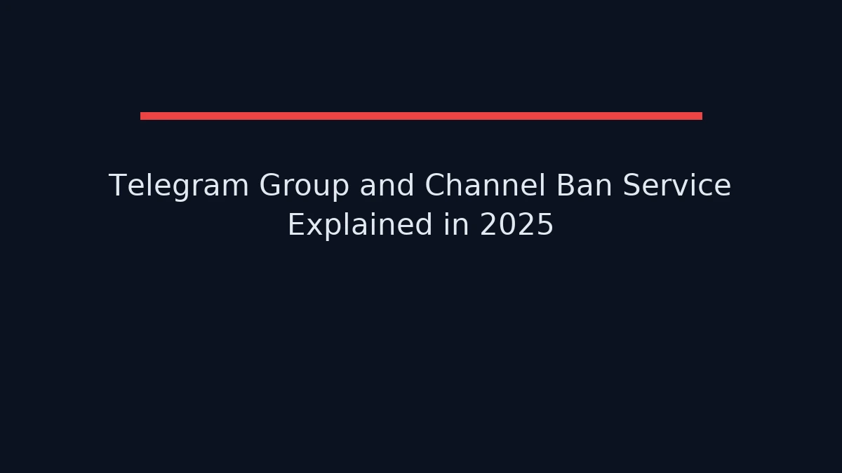 Telegram group and channel ban service showing enforcement results and success metrics