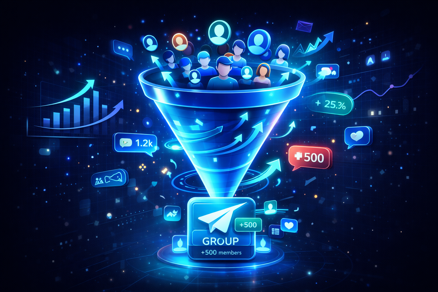 Complete Telegram OnlyFans promotion ecosystem showing all methods working together for subscriber growth