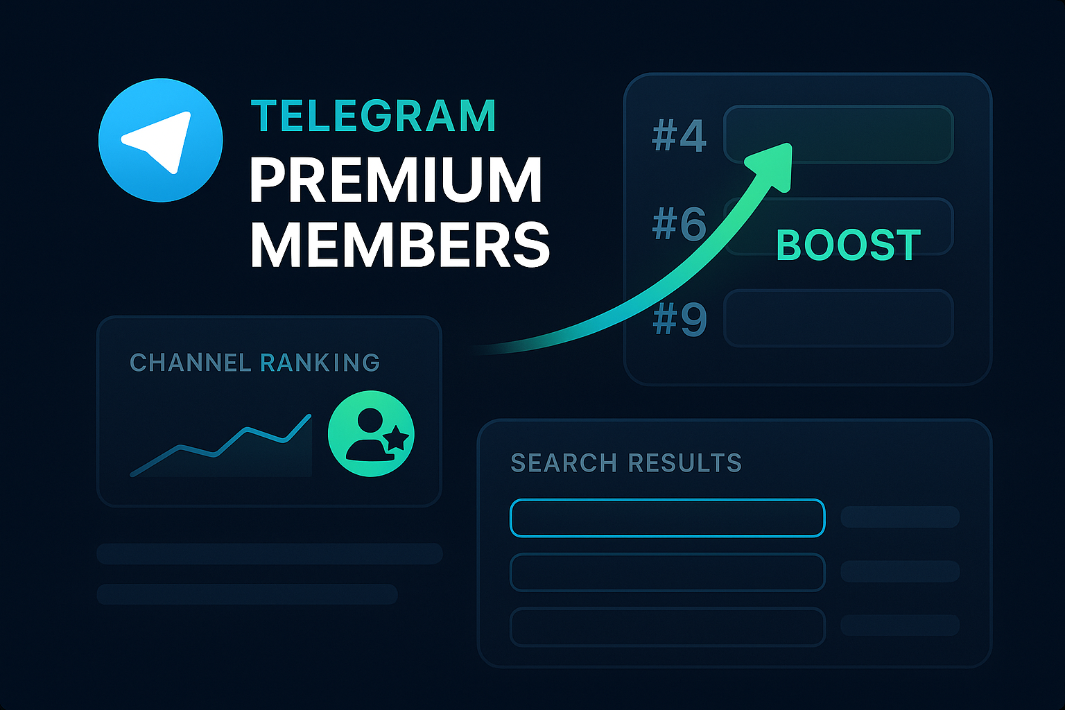 Chart showing correlation between Premium member count and Telegram search ranking position