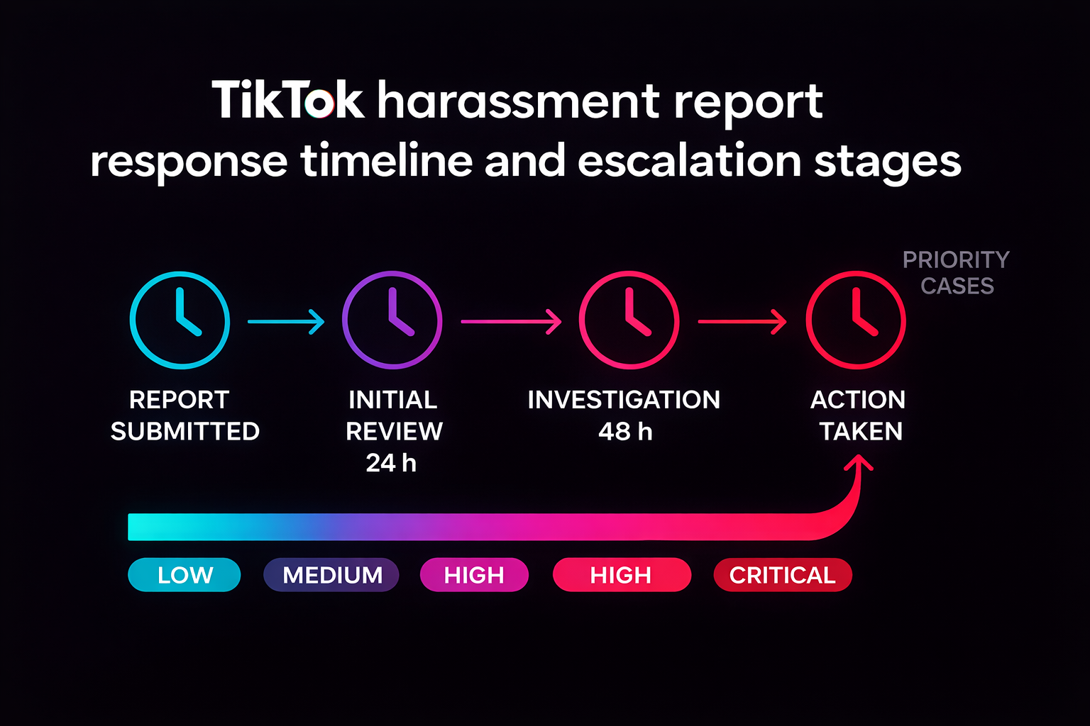 Step-by-step TikTok mass report workflow diagram showing analysis, targeting, and execution phases